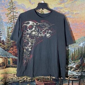 Y2K Skulls Graphic 2XL Tee